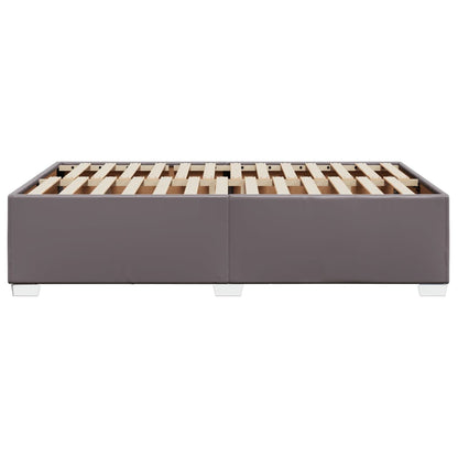 Bettgestell ohne Matratze Grau 120x190 cm Kunstleder