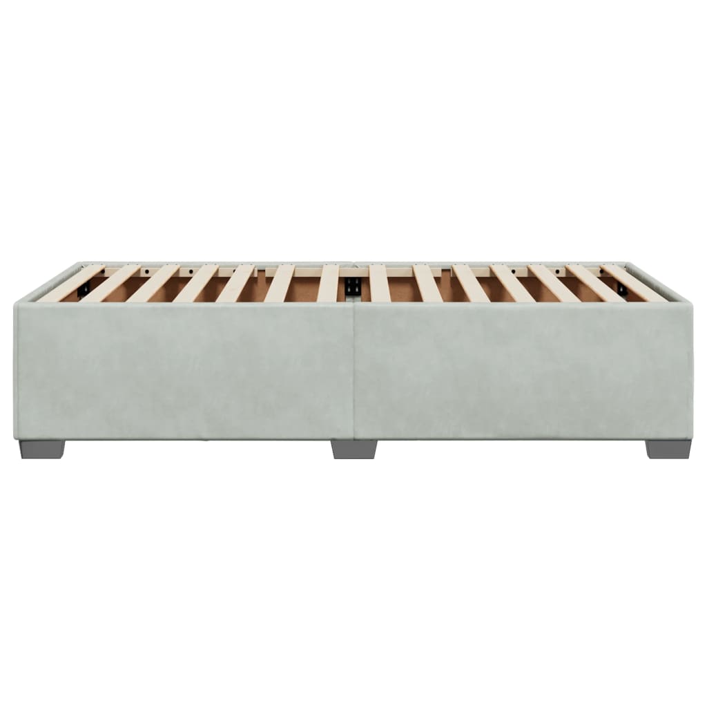 Bettgestell ohne Matratze Hellgrau 90x200 cm Samt