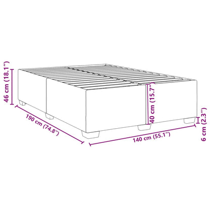 Bettgestell Rosa 140x190 cm Samt