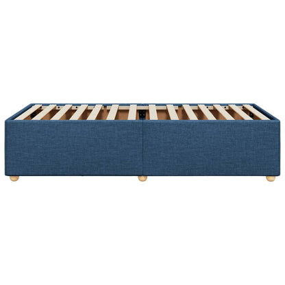 Bettgestell ohne Matratze Blau 90x200 cm Stoff