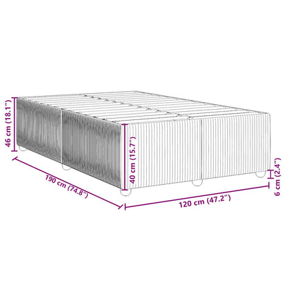 Bettgestell ohne Matratze Dunkelgrau 120x190 cm Stoff