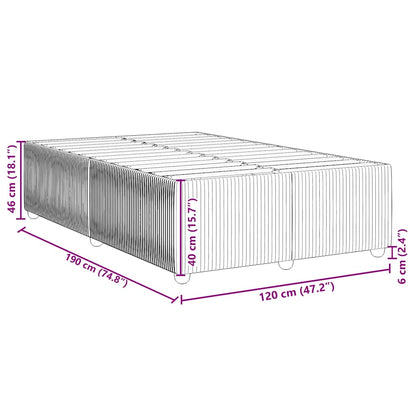 Bettgestell ohne Matratze Taupe 120x190 cm Stoff