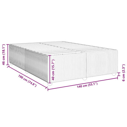 Bettgestell ohne Matratze Schwarz 140x190 cm Samt