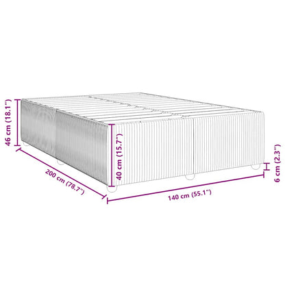 Bettgestell ohne Matratze Dunkelgrau 140x200 cm Samt