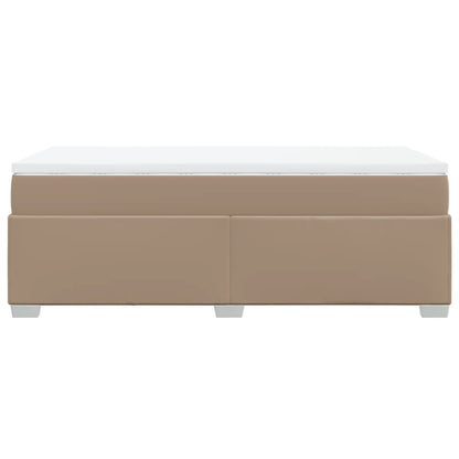 Boxspringbett mit Matratze Cappuccino-Braun 80x200cm Kunstleder
