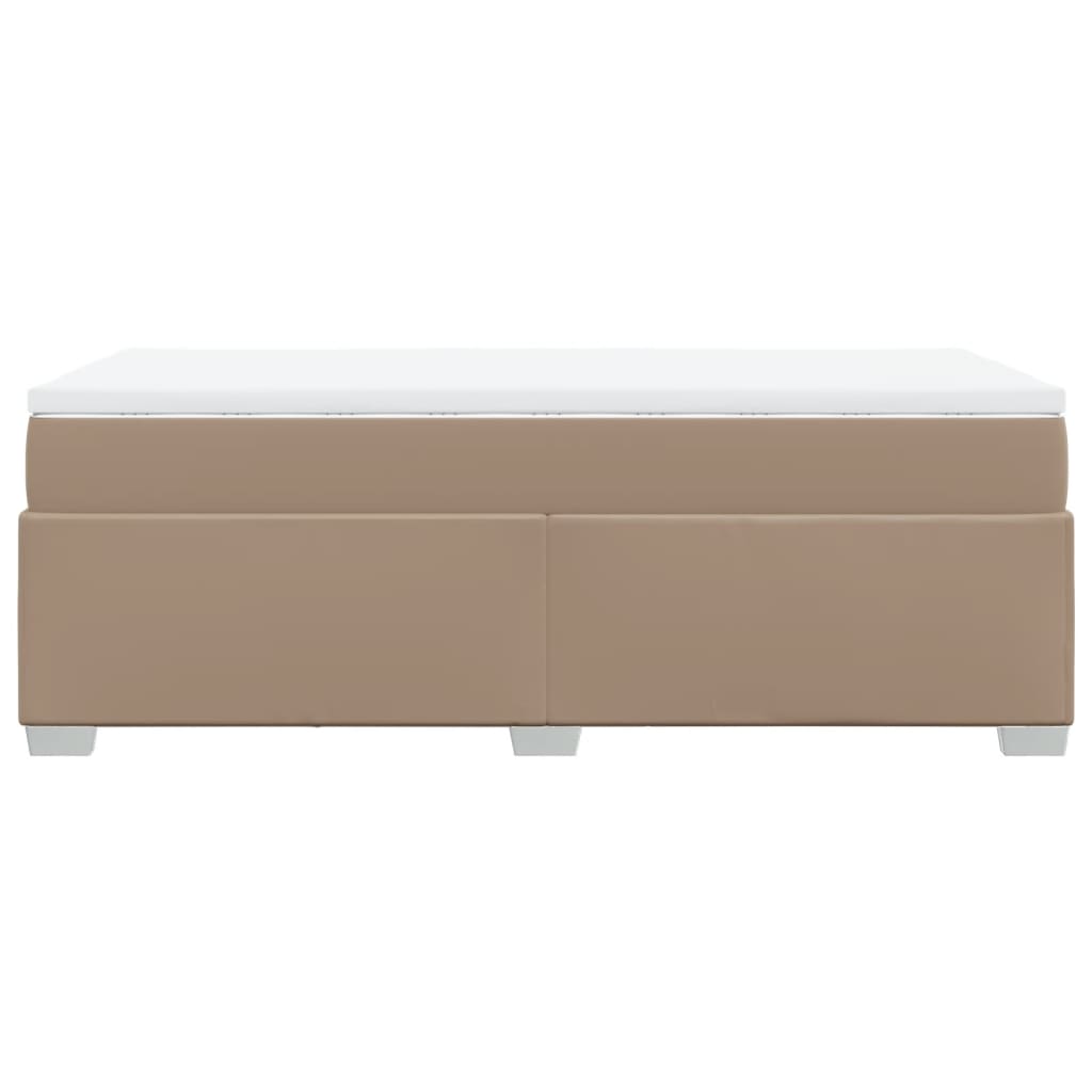 Boxspringbett mit Matratze Cappuccino-Braun 90x190cm Kunstleder
