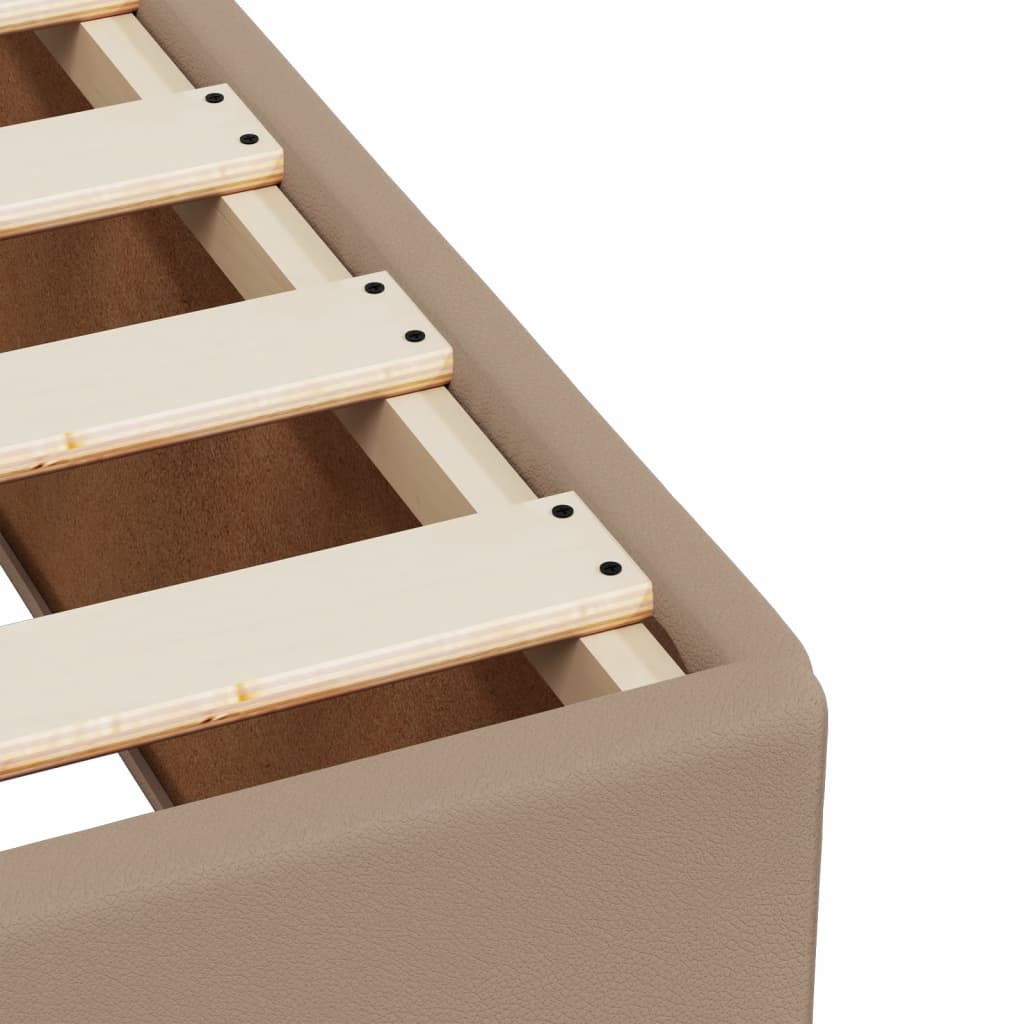 Boxspringbett Matratze Cappuccino-Braun 180x200 cm Kunstleder