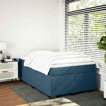 Boxspringbett mit Matratze Dunkelblau 120x190 cm Samt