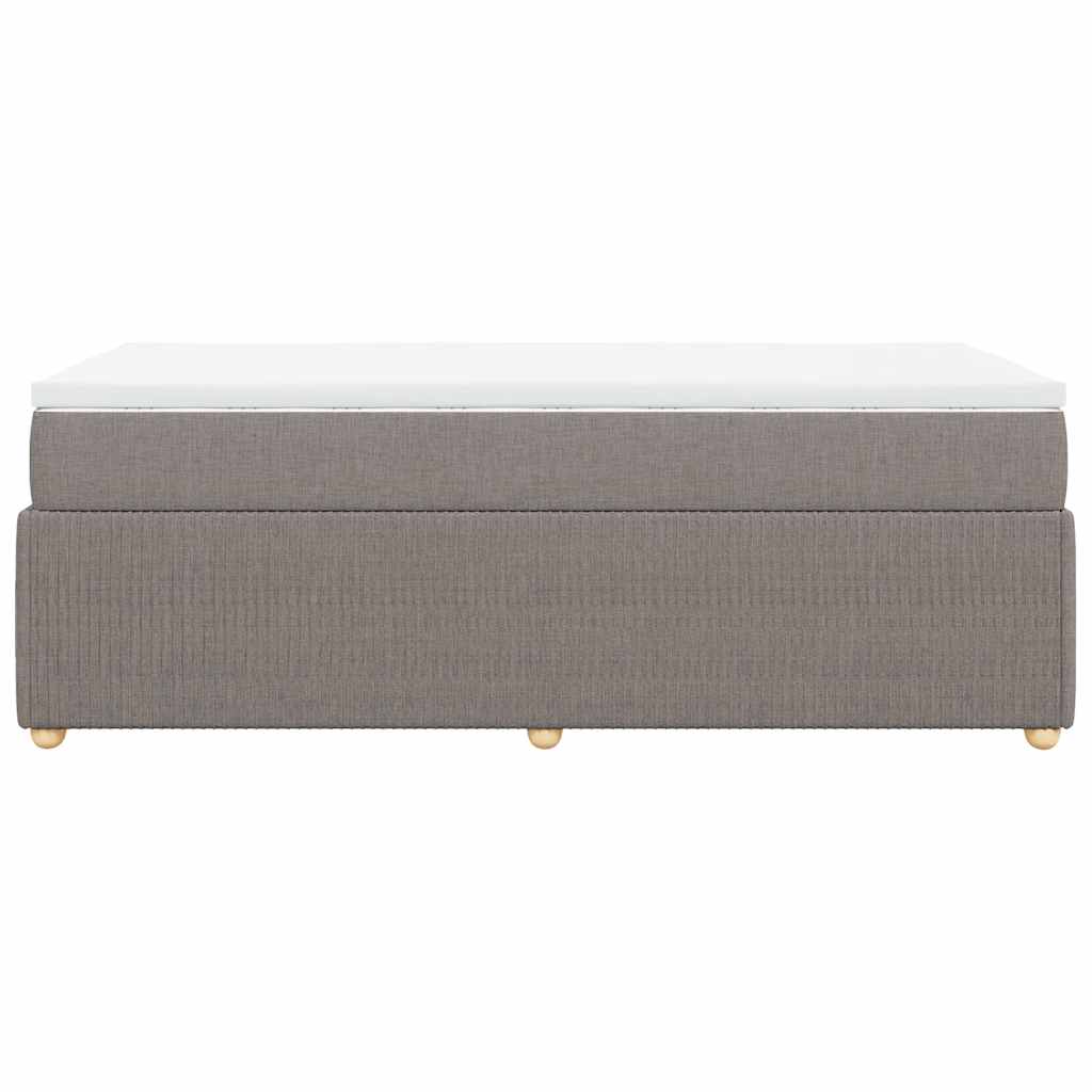 Boxspringbett mit Matratze Taupe 80x200 cm Stoff