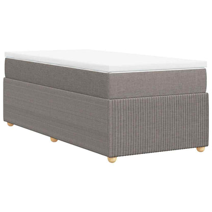 Boxspringbett mit Matratze Taupe 100x200 cm Stoff