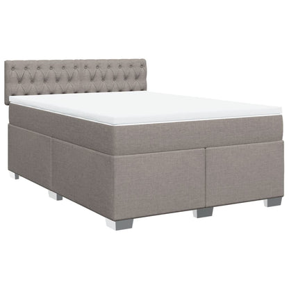 Boxspringbett mit Matratze Taupe 140x190 cm Stoff