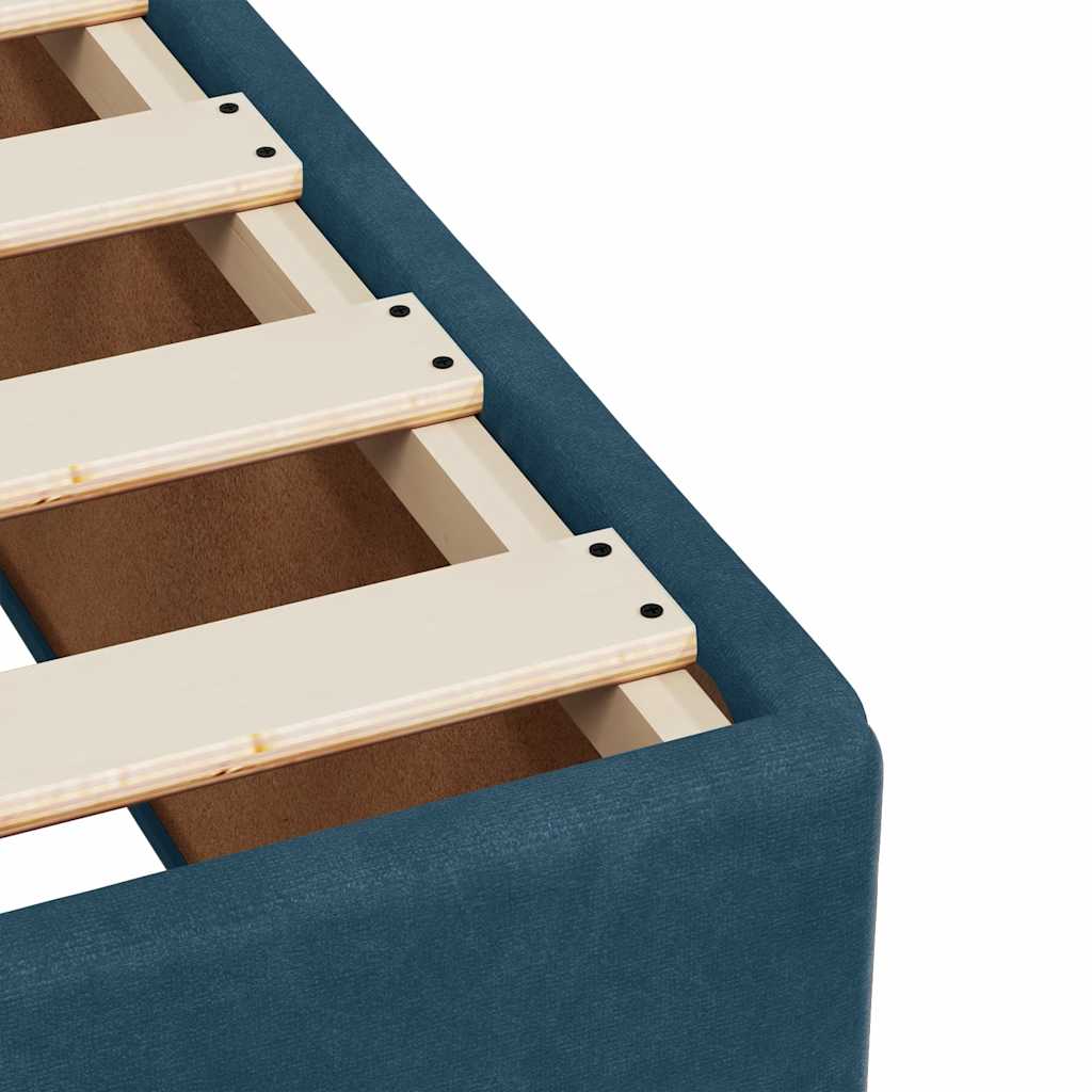 Boxspringbett mit Matratze Dunkelblau 90x200 cm Samt