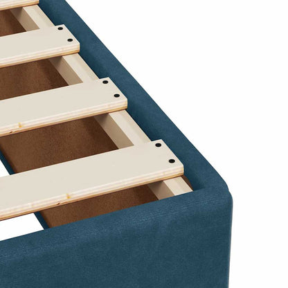 Boxspringbett mit Matratze Dunkelblau 100x200 cm Samt