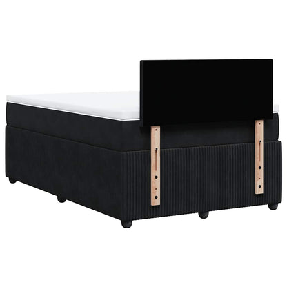 Boxspringbett mit Matratze Schwarz 120x190 cm Samt