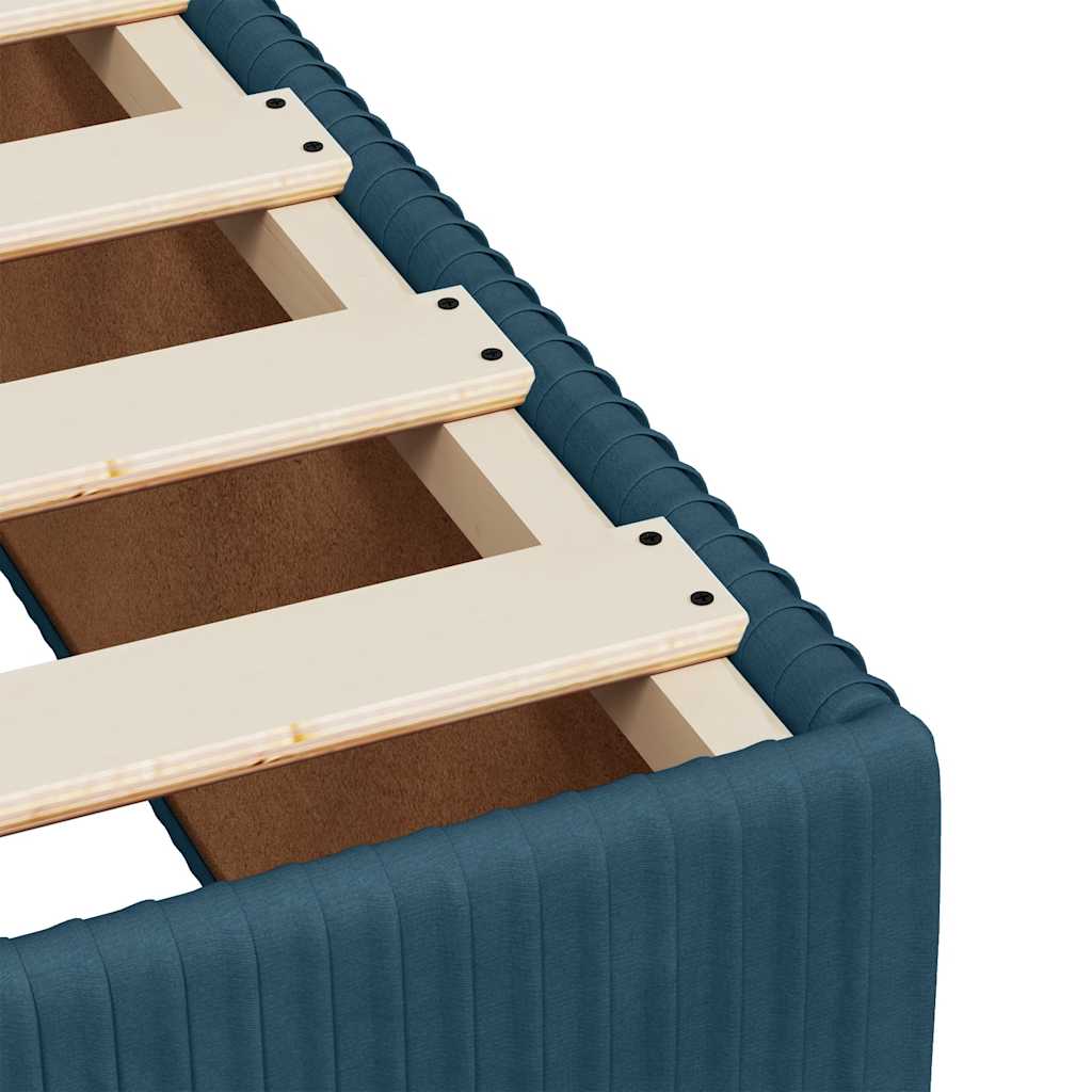 Boxspringbett mit Matratze Blau 180x200 cm Samt