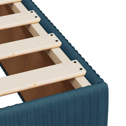 Boxspringbett mit Matratze Blau 200x200 cm Samt