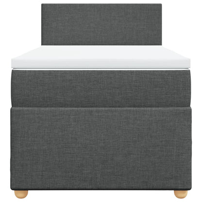 Boxspringbett mit Matratze Dunkelgrau 90x190 cm Stoff
