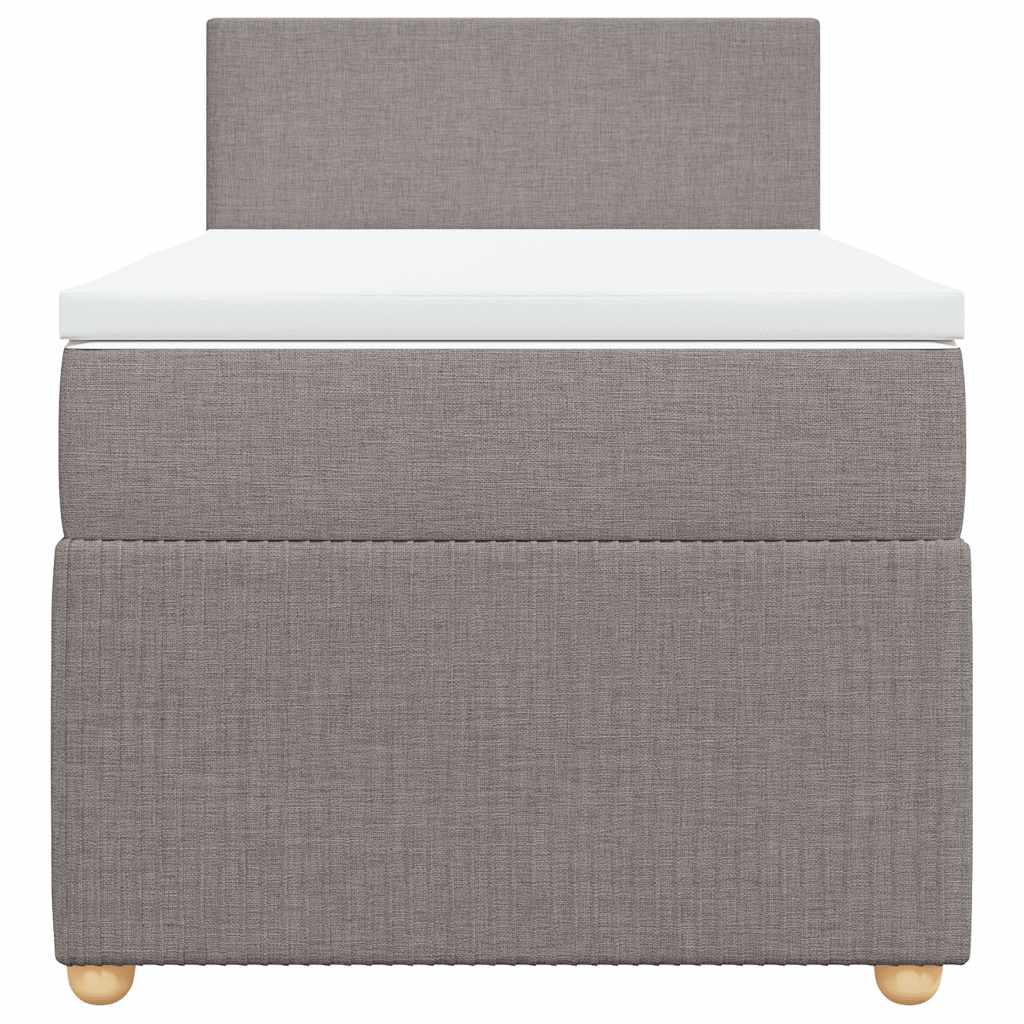 Boxspringbett mit Matratze Taupe 80x200 cm Stoff