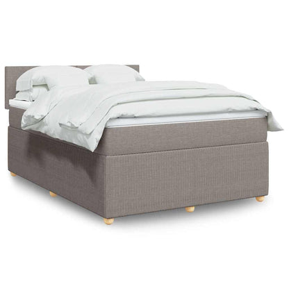 Boxspringbett mit Matratze Taupe 140x190 cm Stoff