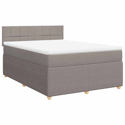 Boxspringbett mit Matratze Taupe 140x190 cm Stoff