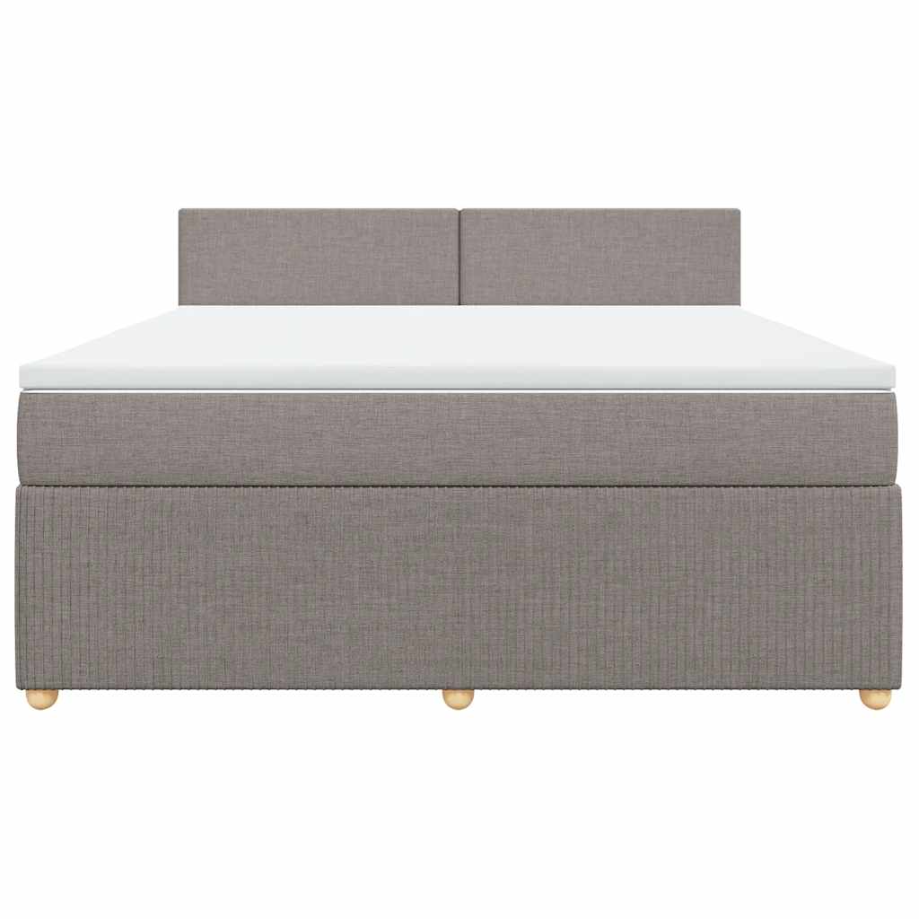 Boxspringbett mit Matratze Taupe 180x200 cm Stoff