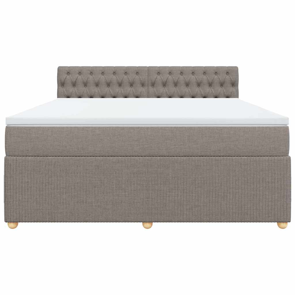 Boxspringbett mit Matratze Taupe 180x200 cm Stoff