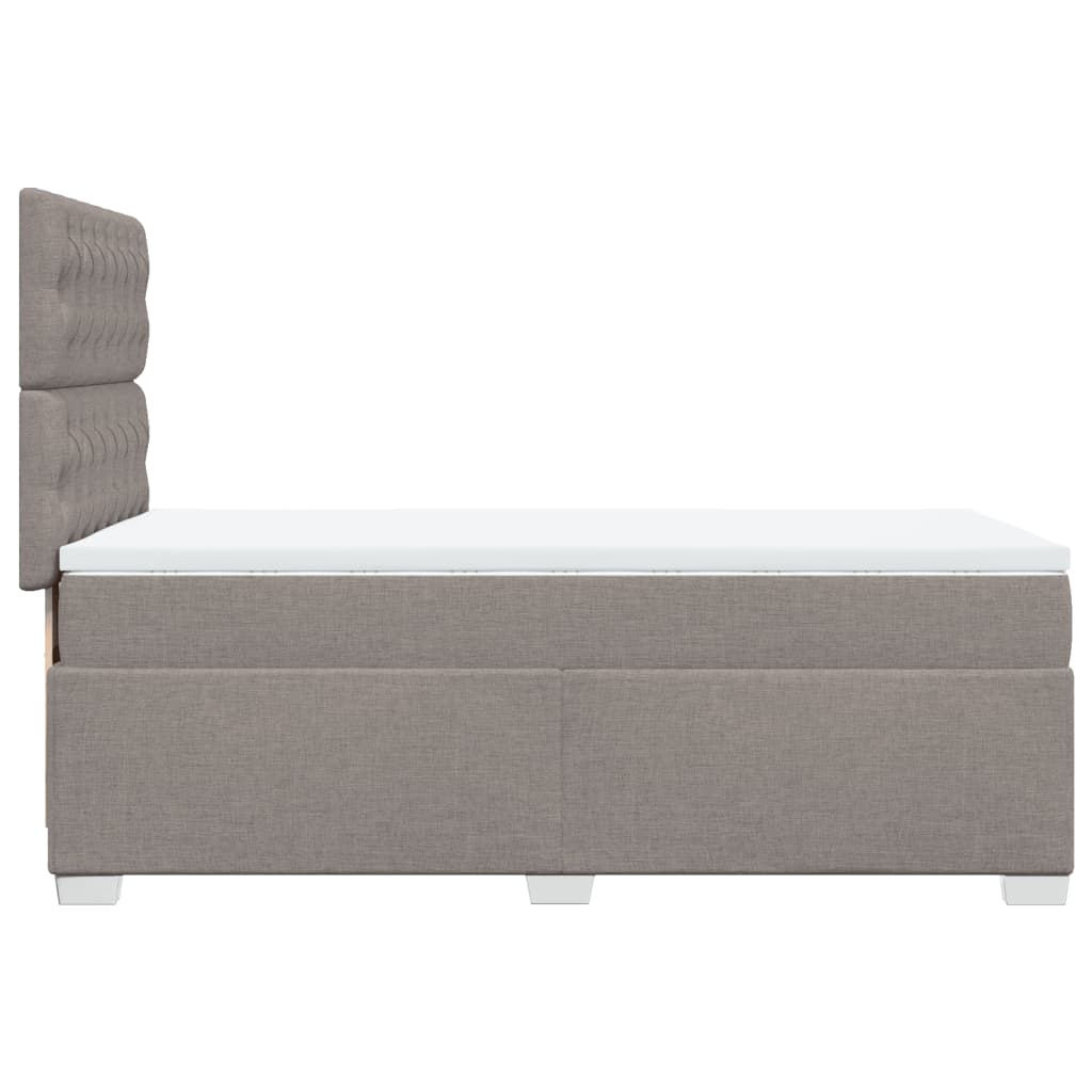 Boxspringbett mit Matratze Taupe 90x200 cm Stoff