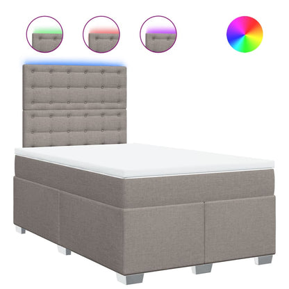 Boxspringbett mit Matratze Taupe 120x190 cm Stoff