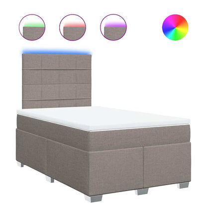 Boxspringbett mit Matratze Taupe 120x200 cm Stoff