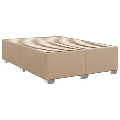 Boxspringbett Matratze Cappuccino-Braun 140x190cm Kunstleder