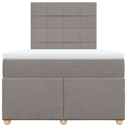 Boxspringbett mit Matratze Taupe 120x200 cm Stoff