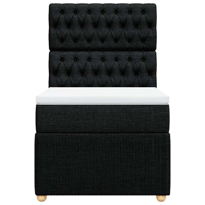 Boxspringbett mit Matratze Schwarz 90x190 cm Stoff
