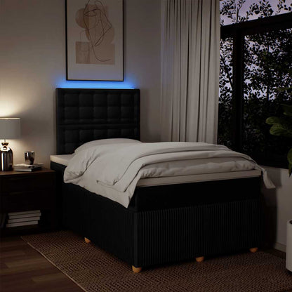 Boxspringbett mit Matratze Schwarz 120x190 cm Stoff