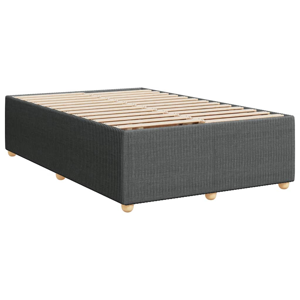Boxspringbett mit Matratze Dunkelgrau 120x200 cm Stoff