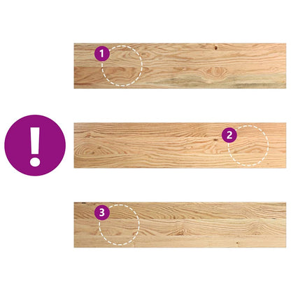 Fensterbänke 2 Stk. Unbehandelt 70x15x2 cm Massivholz Eiche