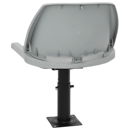 2-tlg. Bootssitz-Set Klappbar Kein Kissen Grau 48x51x41 cm