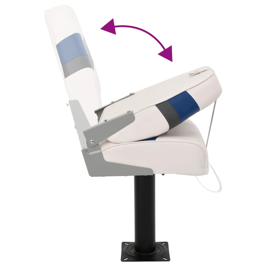 4-tlg. Bootssitz-Set Klappbar Hohe Rückenlehne