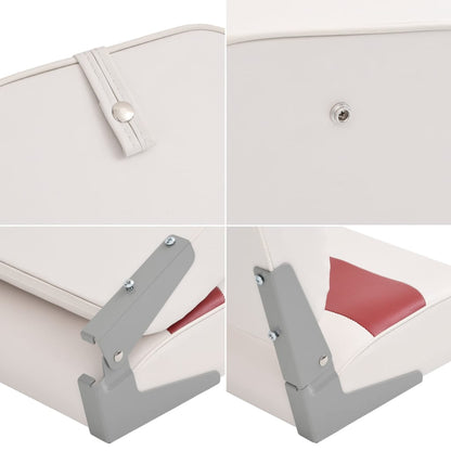 2-tlg. Bootssitz-Set Klappbar Hohe Rückenlehne