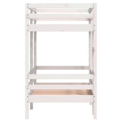 Etagenbett Weiß 90x200 cm Massivholz Kiefer