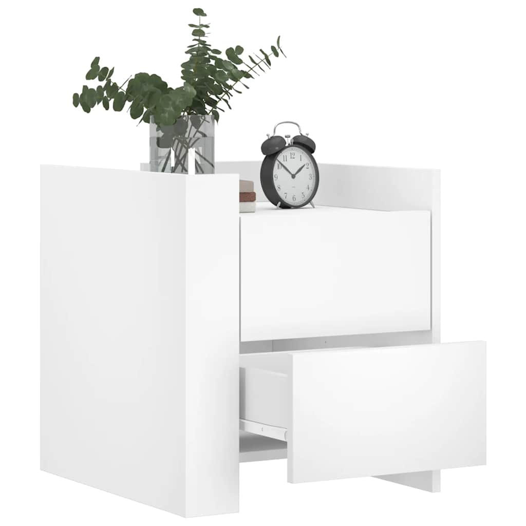 Nachttisch Weiß 45x50x50 cm Holzwerkstoff