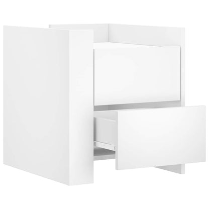 Nachttisch Weiß 45x50x50 cm Holzwerkstoff