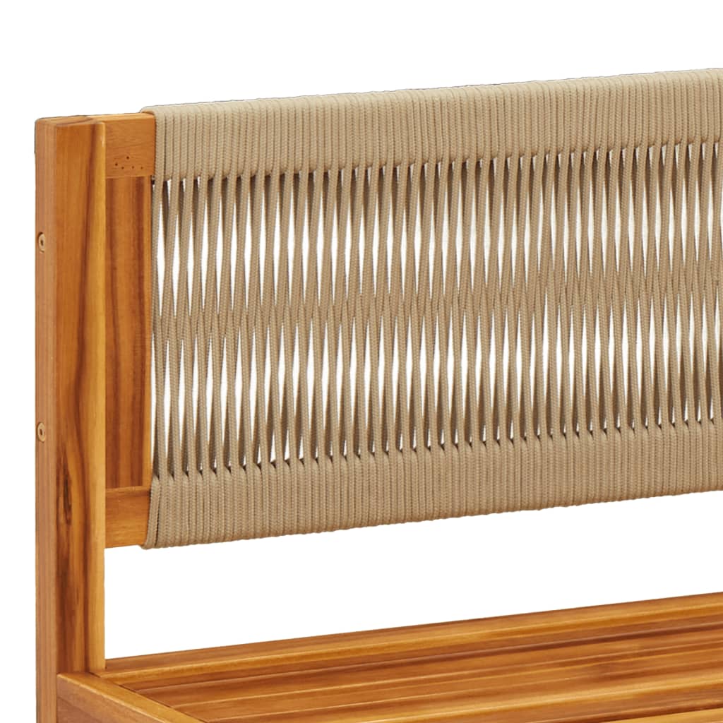 7-tlg. Gartensofa-Set mit Kissen Holz Akazie & Seil