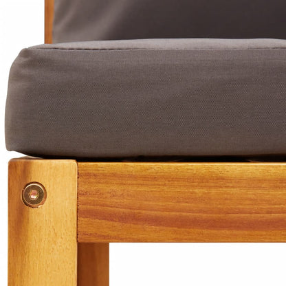 3-tlg. Gartensofa-Set mit Kissen Holz Akazie & Rattan