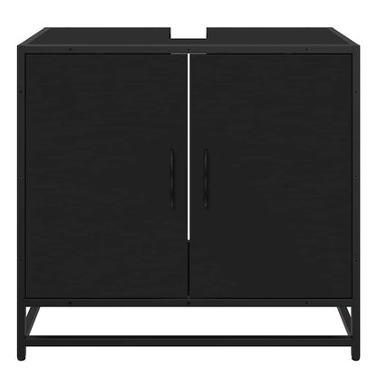 Waschbeckenunterschrank Schwarz 65x33x60 cm Holzwerkstoff