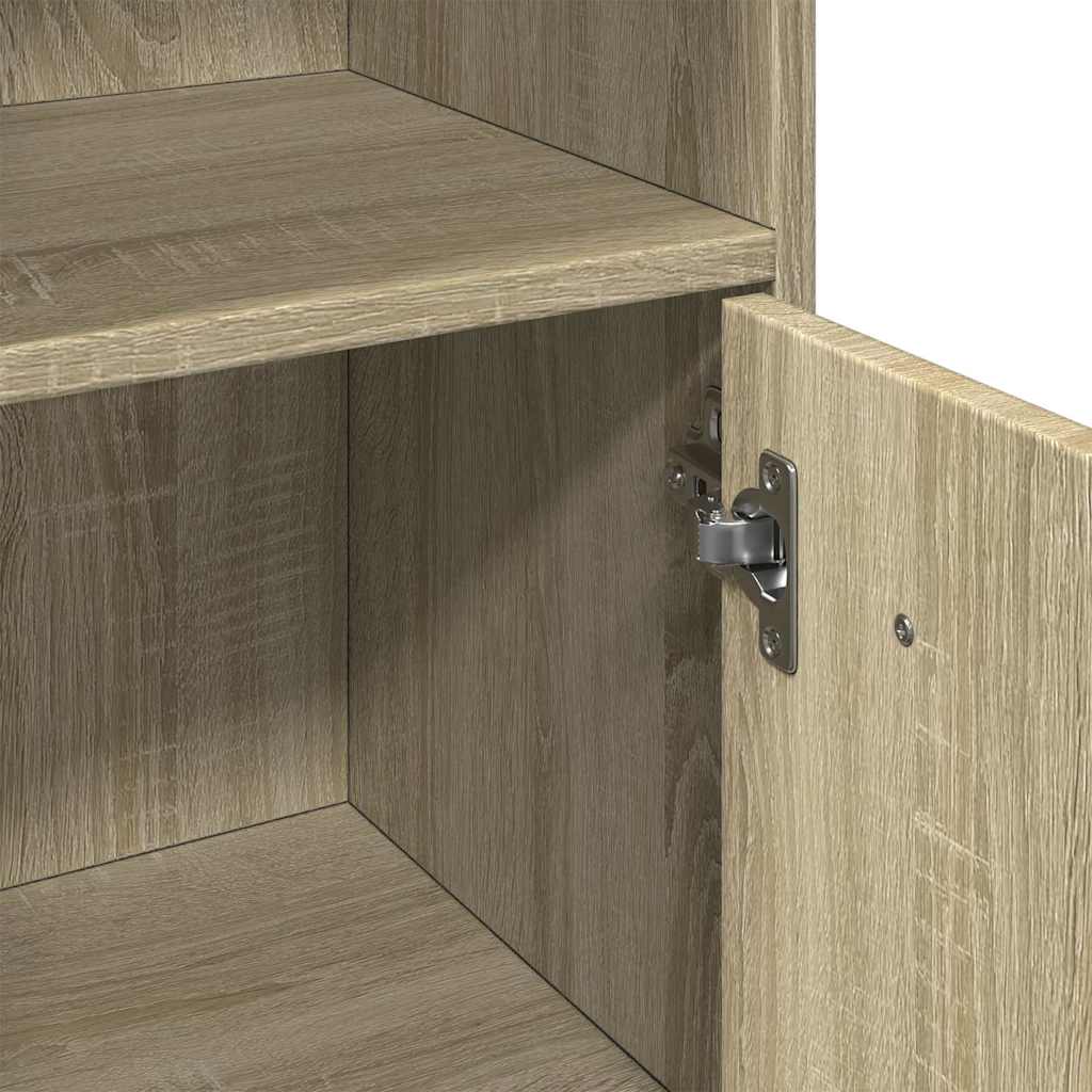 Badezimmerschrank Sonoma-Eiche 30x30x95 cm Holzwerkstoff