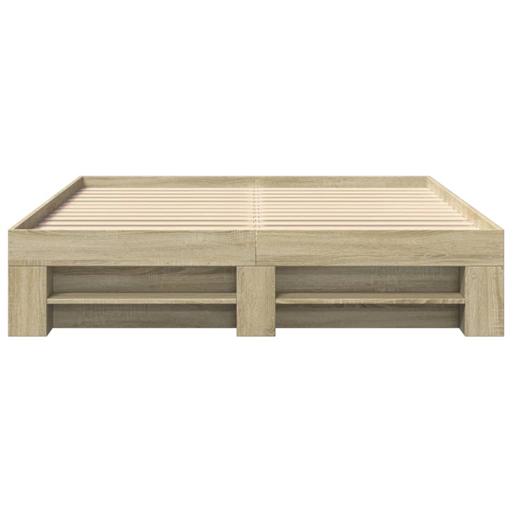 Bettgestell ohne Matratze Sonoma-Eiche 150x200 cm Holzwerkstoff