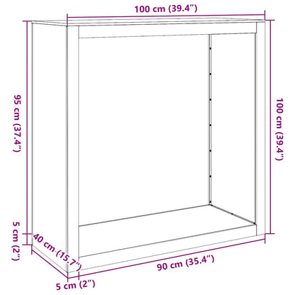 Brennholzregal 100x40x100 cm Verzinkter Stahl