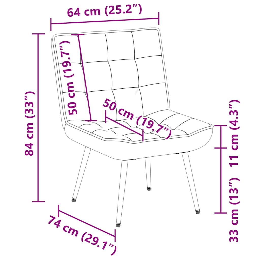 Relaxsessel Braun 64x74x84 cm Samt
