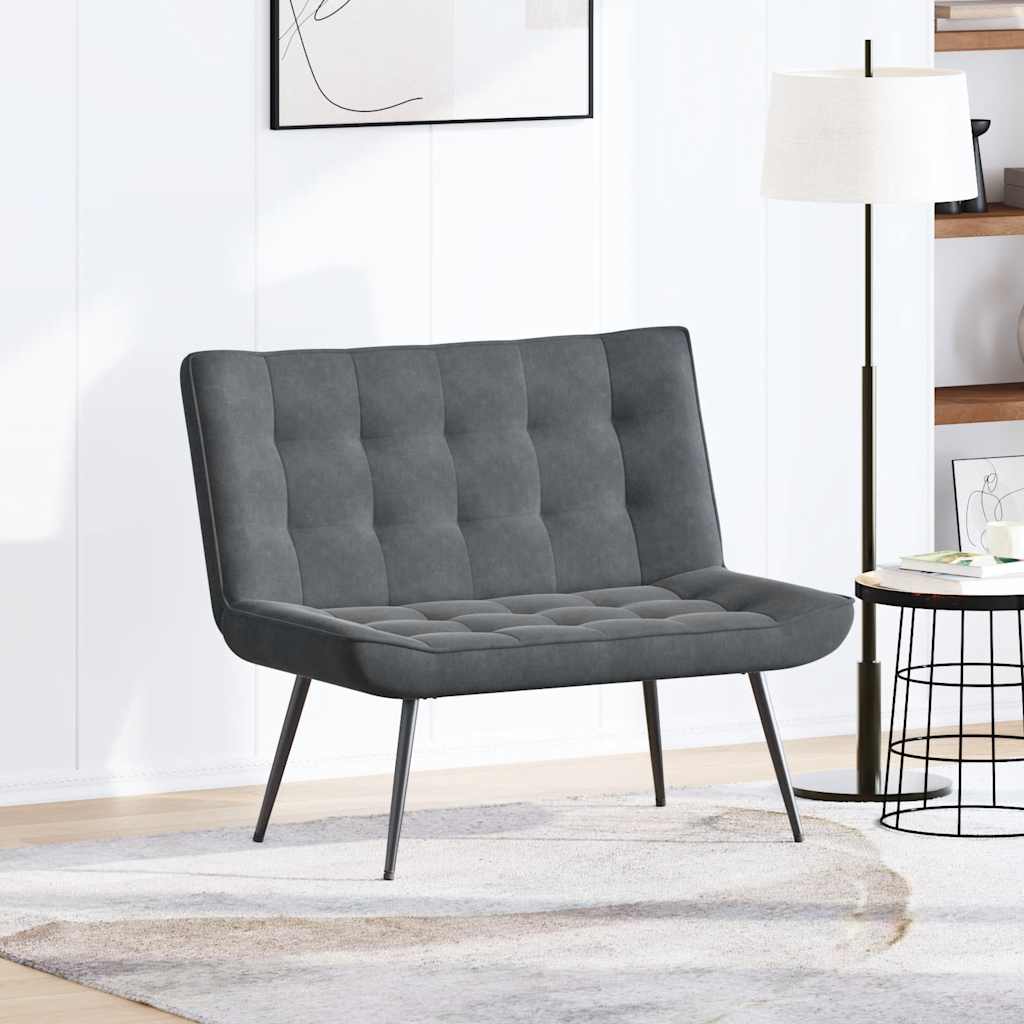 Sitzbank Dunkelgrau 110x74x84 cm Samt