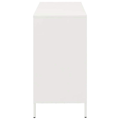 Sideboard Weiß 101,5x39x73,5 cm Kaltgewalzter Stahl